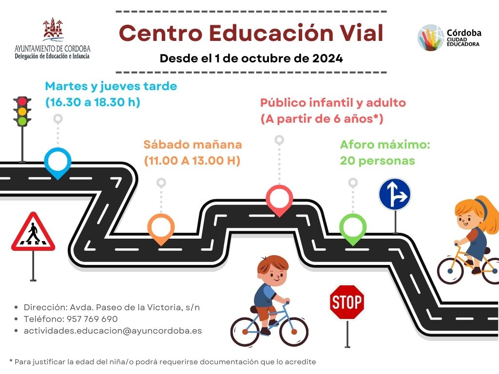 Aviso cierre centro Educación Vial por fuertes lluvias.