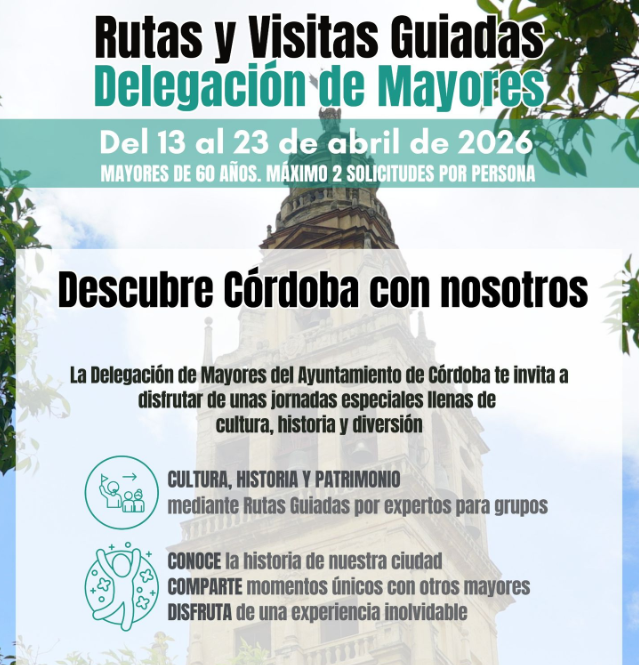 Rutas y visitas guiadas "Descubre Córdoba con nosotros" 2026