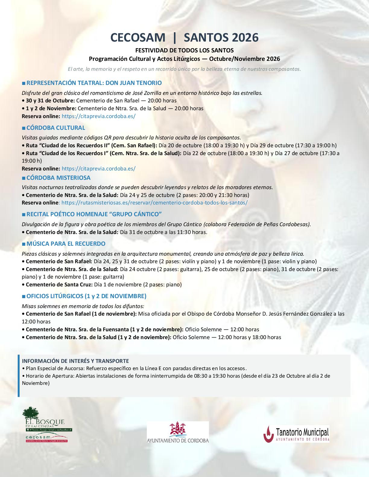 Programación cecosam santos 2026
