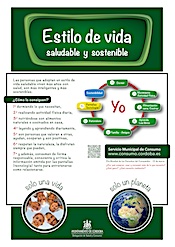 cartel estilo vida saludable sostenible