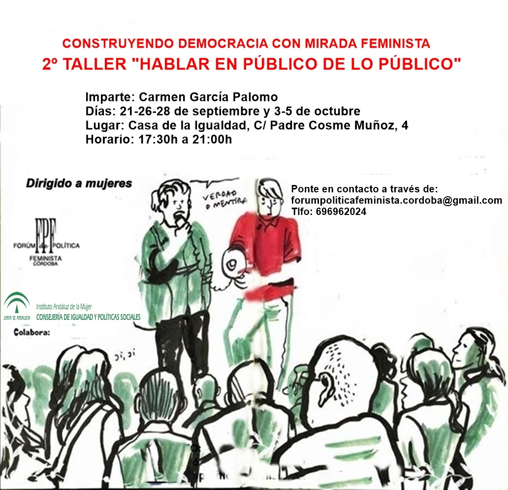 Cartel II Taller Construyendo Democracia con mirada feminista