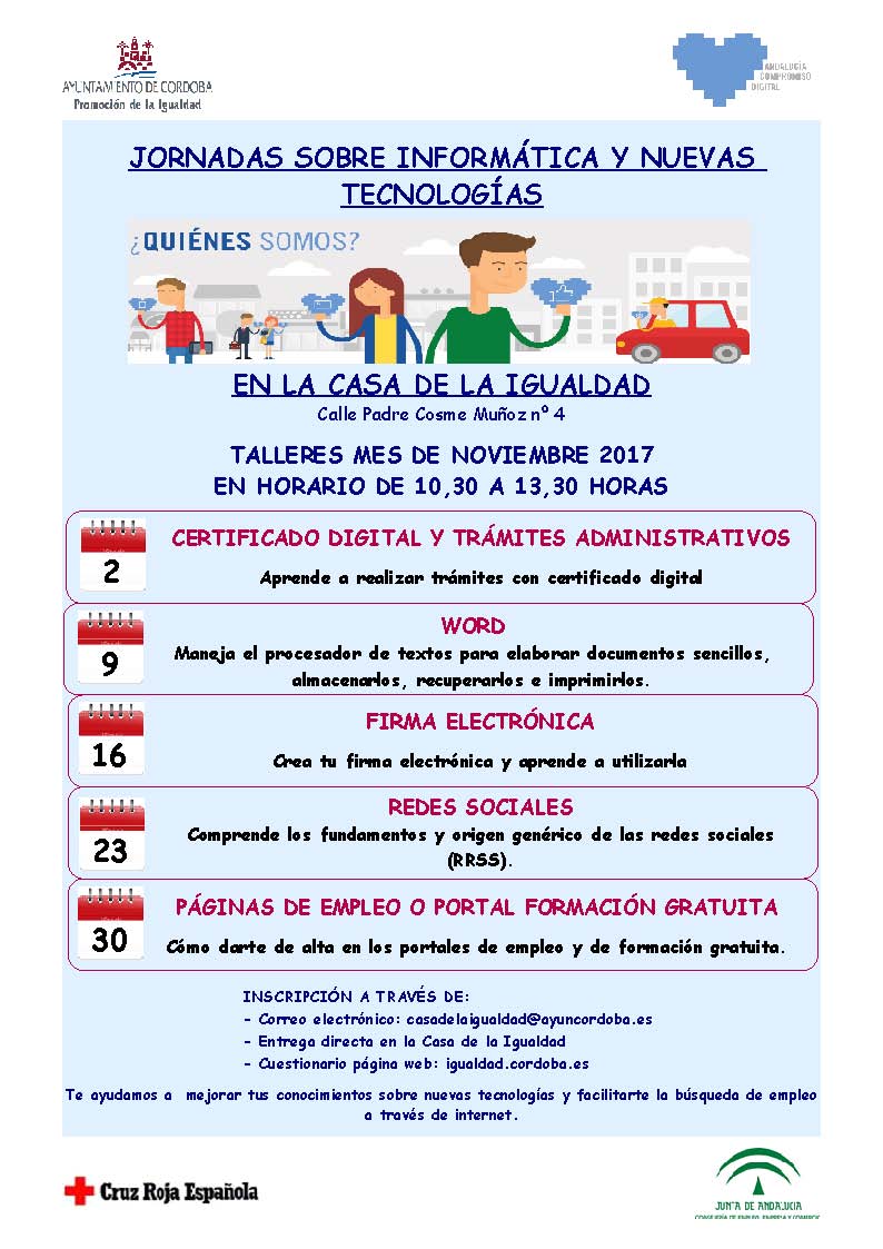 Cartel jornadas informática y tecnología